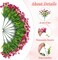Artificial Faux Hanging Flowers Basket for Spring Outdoors Decoration(Rose White Pink)
